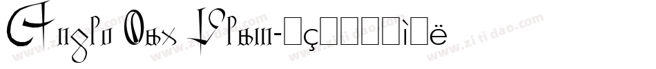 Anglo Sax Plain字体转换